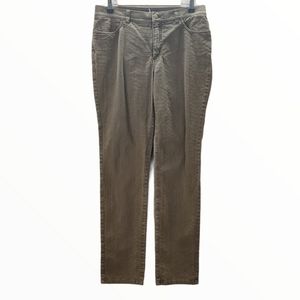 Lafayette 148 NY Olive Snakeskin Texture Jeans 10